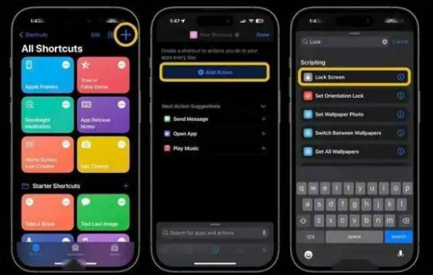 江门苹果14锁屏维修店分享iPhone14升级iOS16.4后如何创建锁屏快捷方式 